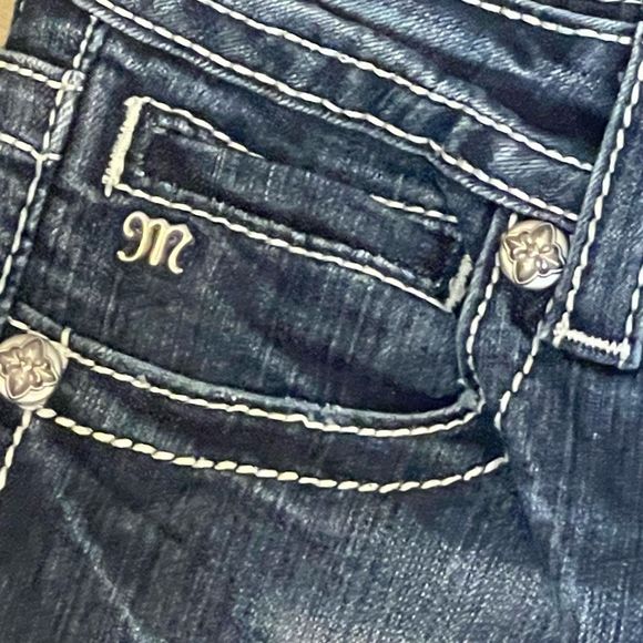 Miss Me Signature Boot Cut Women's Skinny Jeans Embellished Cross Pockets Sz 26 - Picture 7 of 8